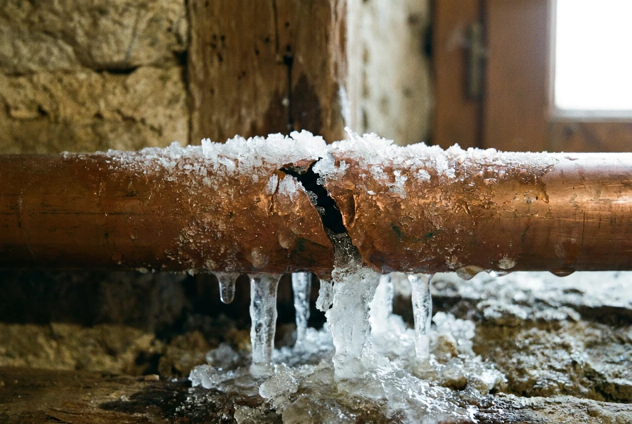 Fuite après gel à Ombrée d'Anjou