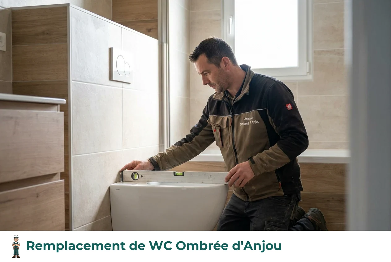 Remplacement de WC à Ombrée d'Anjou